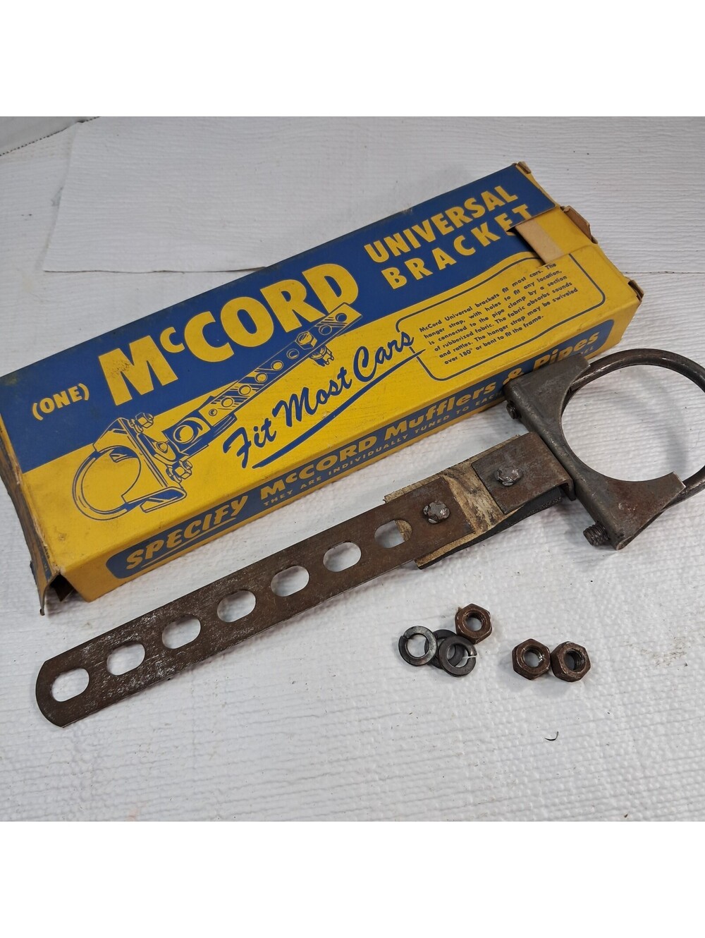 Vintage McCord Universal Bracket fits most cars hanger strap swivel UPB 200